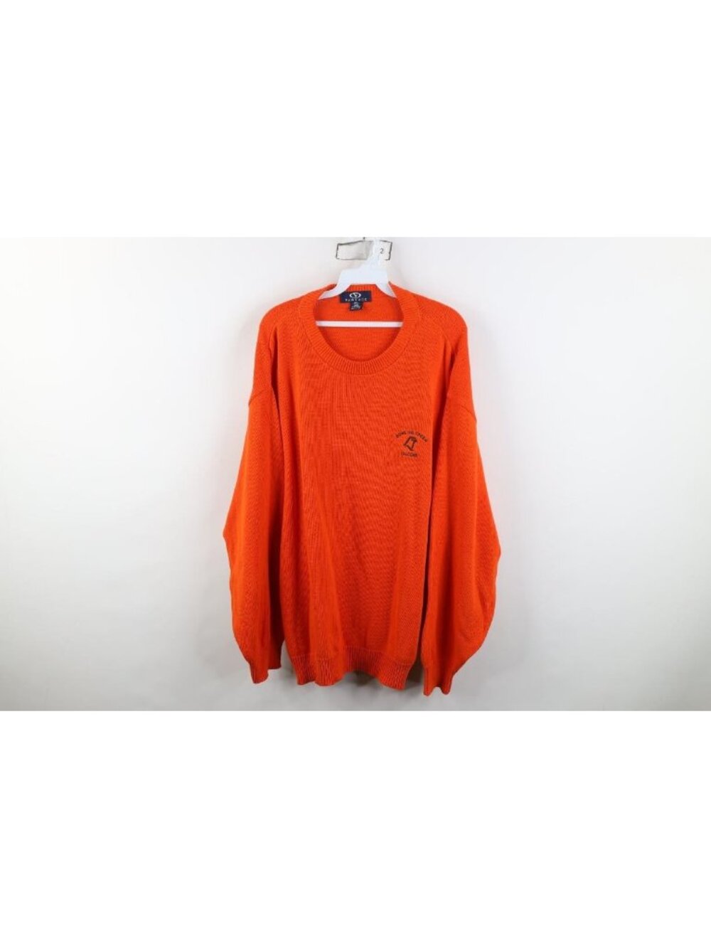 Vtg 90s Bowling Green State University Crewneck Sweater Mens Size L Orange USA